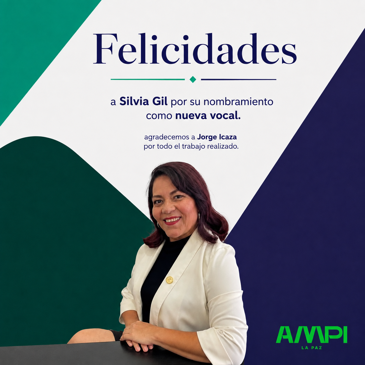 Felicidades a nuestra nueva vocal: Silvia Gil